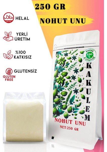Glutensiz Sertifikalı Katkısız Nohut Unu 250 gr