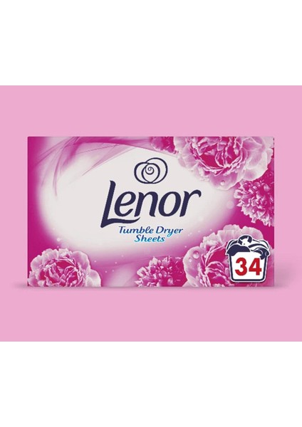 Pembe Çiçek Kokulu Çamaşır Kurutma Makinesi Kokulandırıcı ve Yumuşatıcı Kağıt 34 Yaprak indirimleri