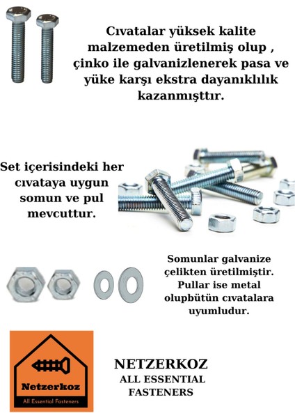 640 Adet Cıvata Somun Pul Seti - (M5,m6) Altıgen Başlı Cıvata , Somun, Metal Pul Seti fiyatları