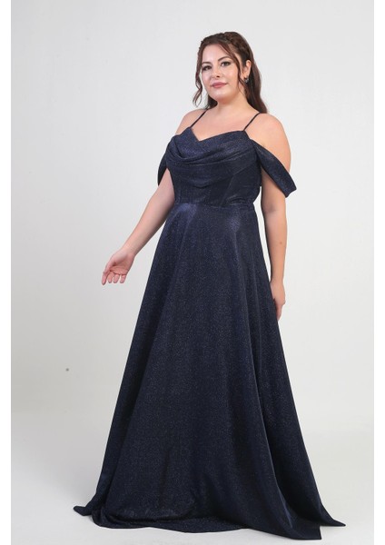 Kadın Ip Askılı Arkası Bağcıklı Göğüs Drapeli Astarlı Balenli Büyük Beden Simli Elbise fiyatları