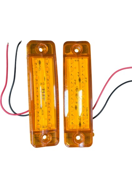 18 LED Parmak LED Kasa Dorse Lambası 24V Sarı (E Belgeli) 2 Adet Fiyatı