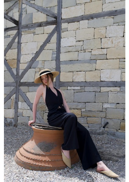 Keten Yüksek Bel Pantolon