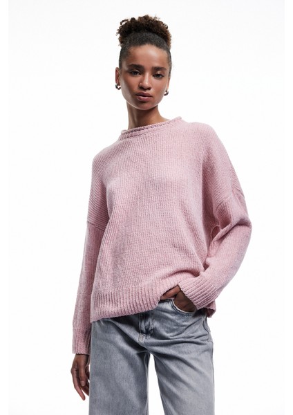 Uzun Kollu Bisiklet Yaka Basic Triko Kazak