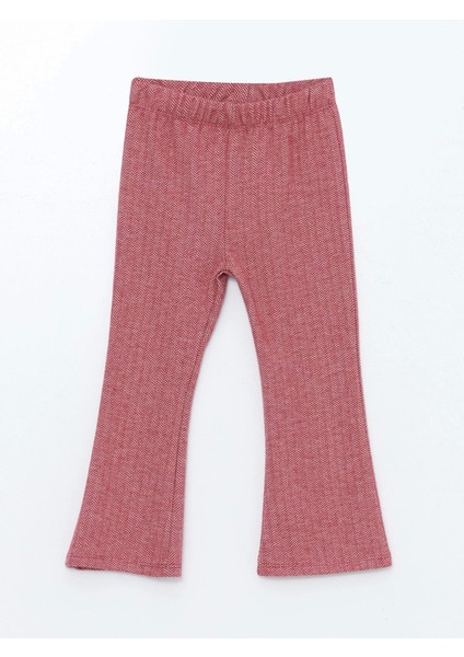 Lcw Kids Bej Bisiklet Yaka Uzun Kollu Nakışlı Kız Çocuk Sweatshirt ve Tayt 2'li Takım fırsatları