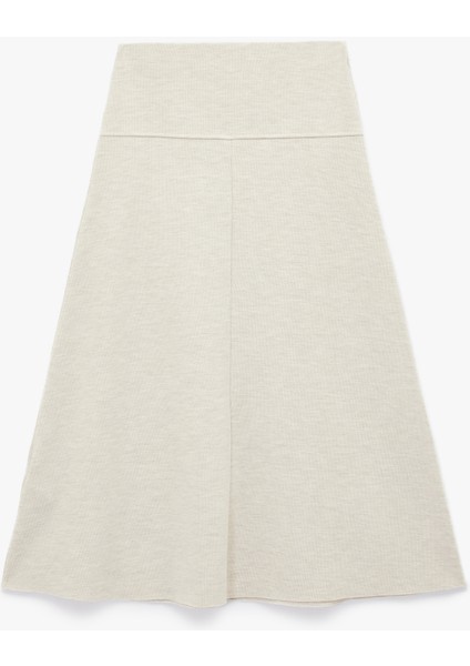 Dikiş Detaylı A Kesim Midi Etek fiyatları