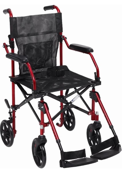 Golfi Alüminyum Tekerlekli Sandalye | Katlanabilir Yapı ve Refakatçi Fren Sistemi G505