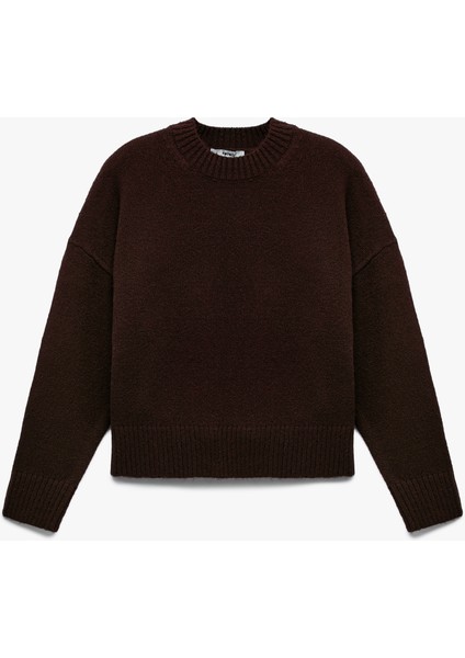 Uzun Kollu Bisiklet Yaka Triko Basic Kazak modelleri