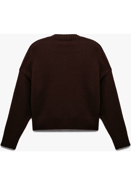 Uzun Kollu Bisiklet Yaka Triko Basic Kazak fırsatları