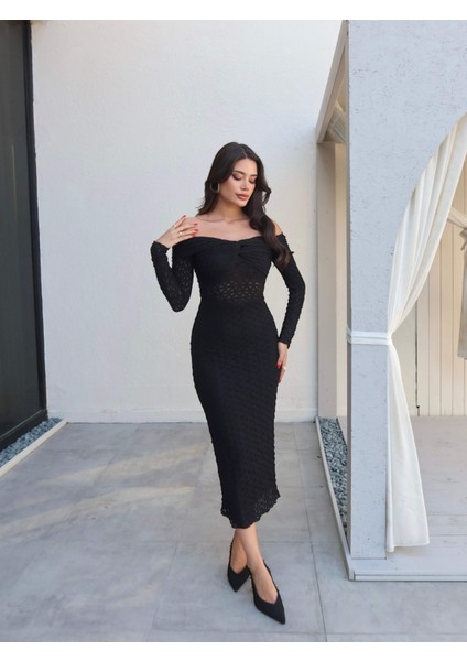Ön Düğüm Detaylı Dantel Elbise fırsatları