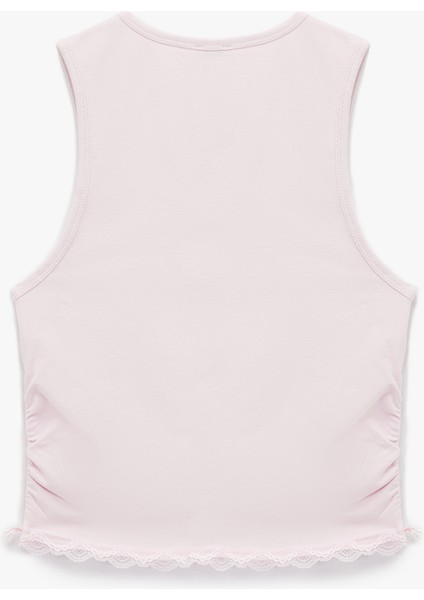 Bisiklet Yaka Dantel Detaylı Kolsuz Pijama Üstü fiyatları