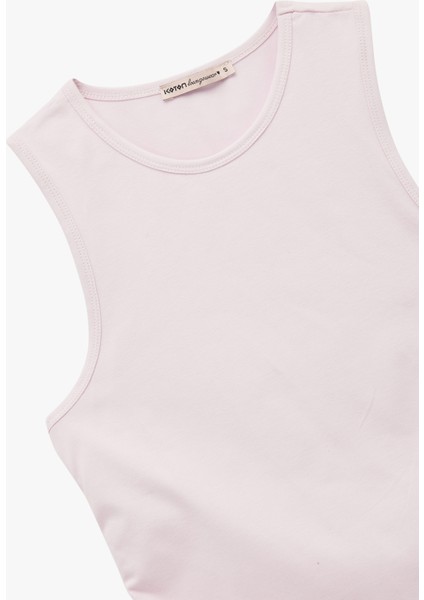 Bisiklet Yaka Dantel Detaylı Kolsuz Pijama Üstü modelleri