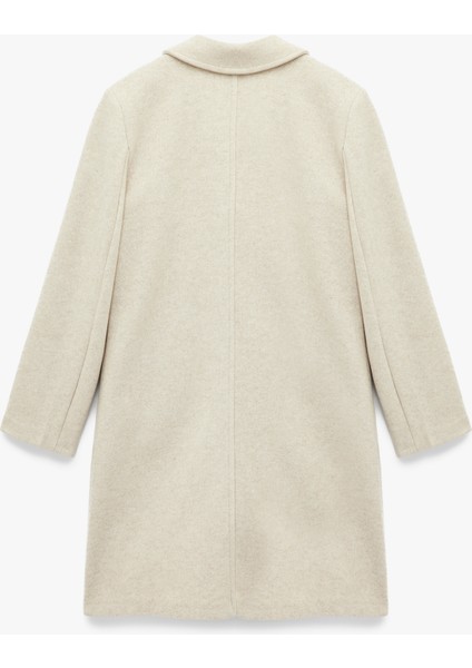 Uzun Kollu Düğmeli Cepli Uzun Kaşe Kaban fiyatları