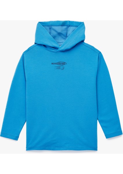 Pamuklu Uzun Kollu Baskılı Kapşonlu Sweatshirt