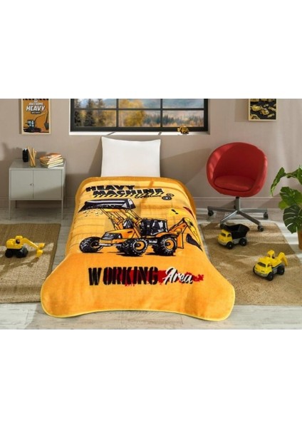 Prime Tek Kişilik Battaniye (155X215)-HEAVY Machine Turuncu