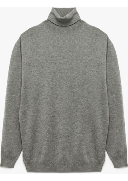 Viskon Karışımlı Uzun Kollu Balıkçı Yaka Basic Triko Kazak