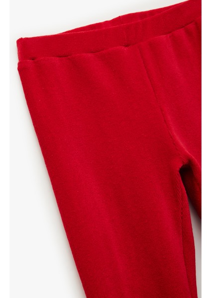 Beli Lastikli Yüksek Bel Basic Kadife Tayt modelleri