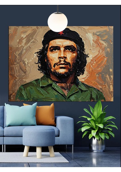 Che Guevara Sanat Çizimi Dekoratif Kanvas - Mdf Ahşap Tablo modelleri