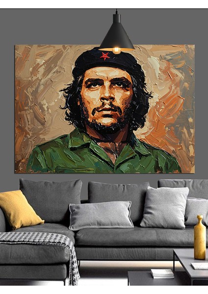 Che Guevara Sanat Çizimi Dekoratif Kanvas - Mdf Ahşap Tablo indirimleri