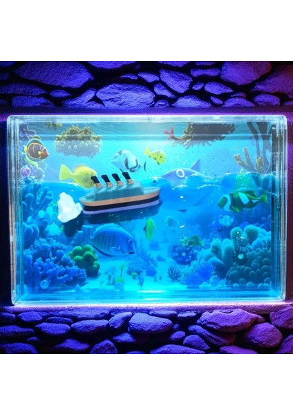 Vıp Akvaryum Dünyası Büyük Boy Batmayan Titanik Cruise Gemisi Sulu Dalgalanan Gemi Tıtanıc Cruıse