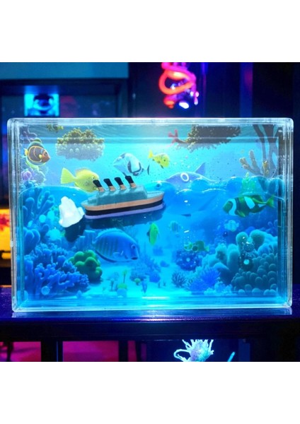 Vıp Akvaryum Dünyası Büyük Boy Batmayan Titanik Cruise Gemisi Sulu Dalgalanan Gemi Tıtanıc Cruıse modelleri