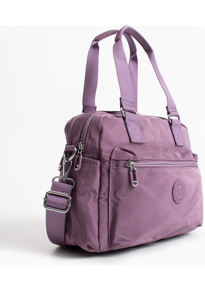 Çok Cepli Kadın Omuz Çantası Orta Boy Günlük HV4018 Açık Mor fiyatları