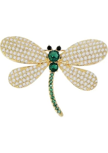 Yeşil Taşlı Vintage Yusufcuk Broş