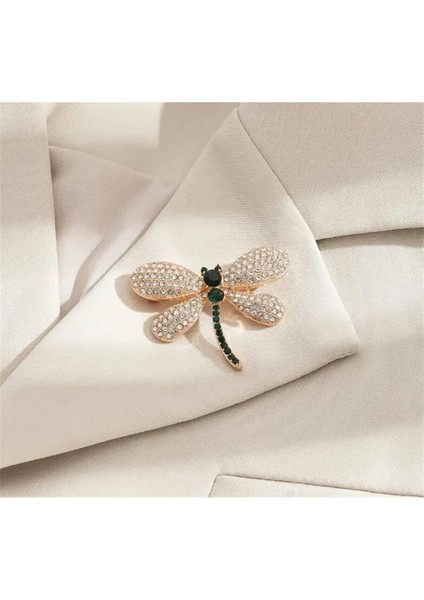 Yeşil Taşlı Vintage Yusufcuk Broş