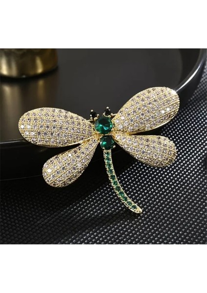 Yeşil Taşlı Vintage Yusufcuk Broş