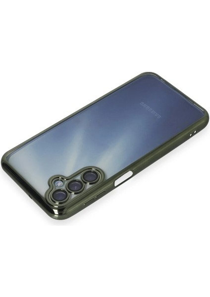 Samsung Galaxy A15 4g Crystal Shield Lensli Silikon (Lens Protector / Kamera Koruyucu Kılıf) - Yeşil modelleri