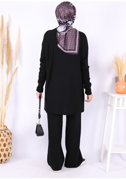 Triko Tunik Pantolon Takım 17035 Siyah modelleri