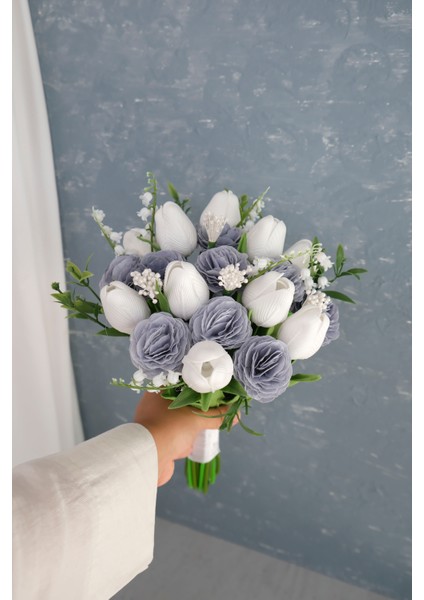 Lale Gül Gri Beyaz Gelin Çiçeği fırsatları