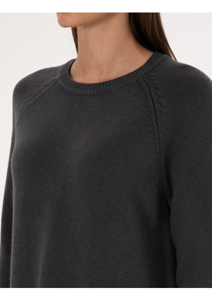 Kadın Antrasit Comfort Fit Yün Karışımlı Kazak 50316659-VR006