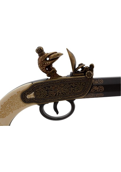 Denix Çift Çakmaktaşlı Rus Metal Koleksiyonluk Dekoratif Obje - Rusya 1790 modelleri