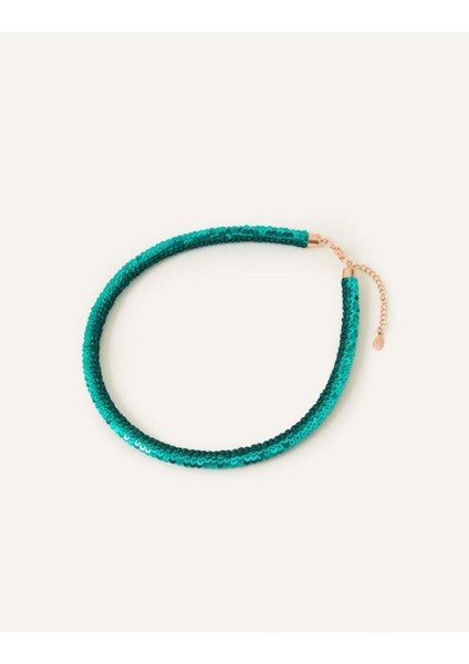 Dısco Sequın Tube Co Teal