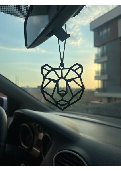 Dikiz Aynası Süsü – Geometrik Ayı - Plastik, Cam Çizmez