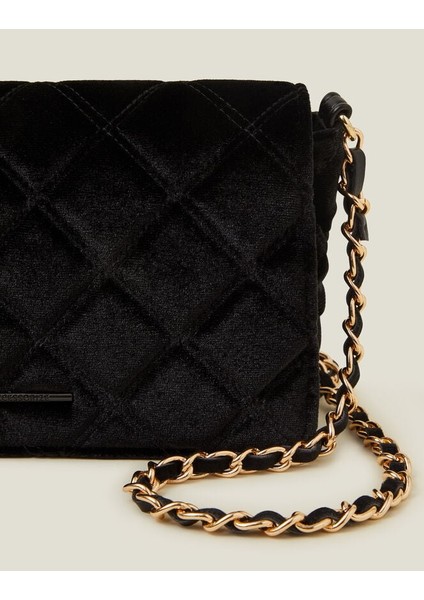 Kadife Çapraz Çanta Siyah fırsatları