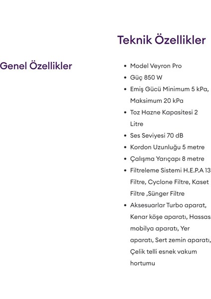 Veyron Prorose 850 W Toz Torbasız Kumandalı Kontrol Hepa Filtre Turbo Halı Döver Başlıklı Süpürge + Yedek Filitre Seti + Tiftik Makinesi fırsatları