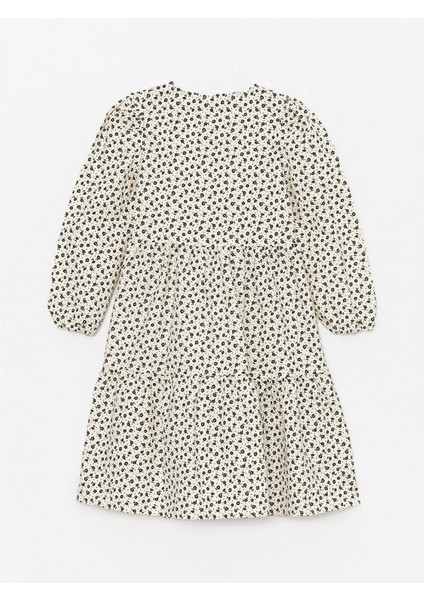 Lcw Kids Ekru Bisiklet Yaka Çiçekli Kız Çocuk Elbise fiyatları