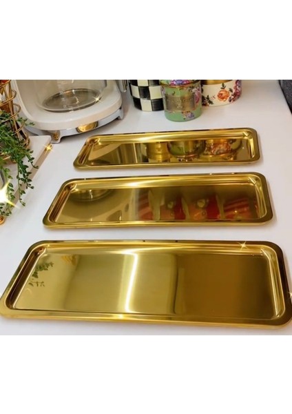 Altın Renk 4'lü Baton Servis Tepsisi, Şık ve Zarif Sunum Için Mükemmel Seçenek fiyatları