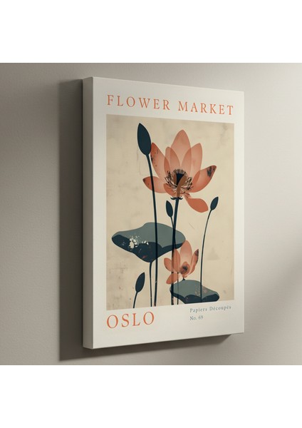 Lotus Çiçeği Minimalist Illüstrasyon Tablosu