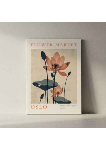 Lotus Çiçeği Minimalist Illüstrasyon Tablosu fiyatları