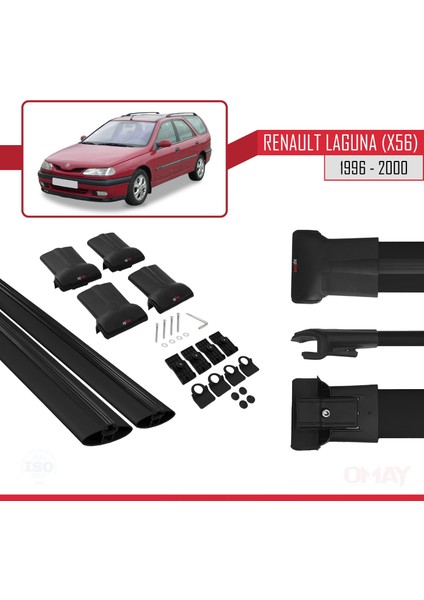 Renault Laguna (X56) Sw 1996-2000 Arası ile Uyumlu Fly Model Ara Atkı Tavan Barı Siyah 2 Adet indirimleri