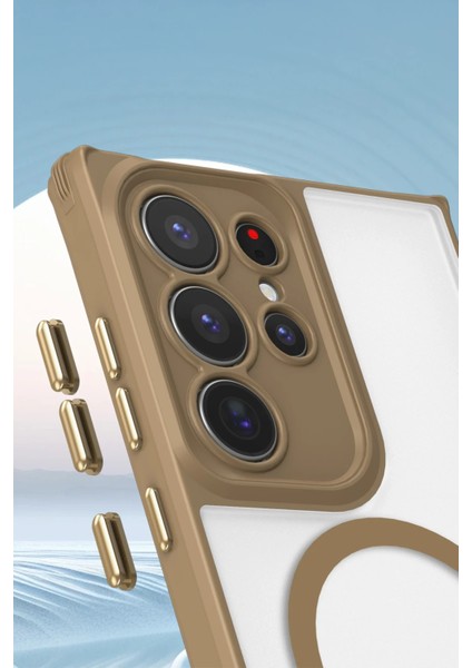 Samsung Galaxy S25 Ultra Premium Enka Magsafe Kılıf – Şeffaf Crystal Clear Tasarım, Askı Aparatlı Dayanıklı Kapak - Titan Gri fiyatları