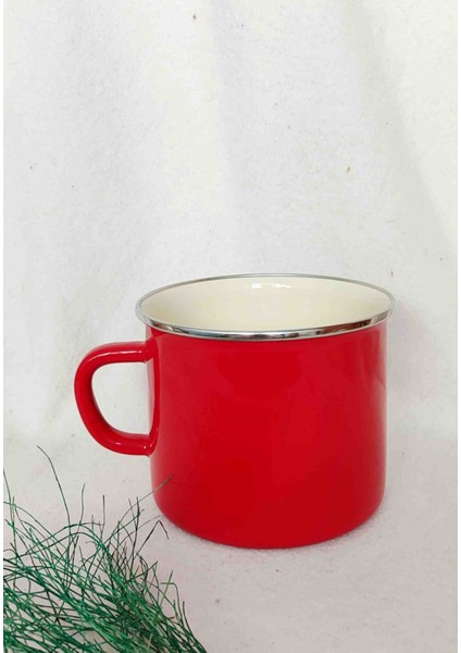 Kırmızı Emaye Sütlük 1,5 Litre 15 cm Çap Yoğurt Süt Çorba Yumurta Haşlama Kabı