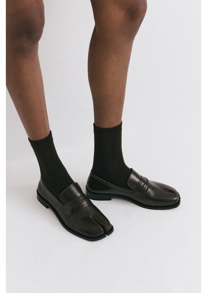 Loafer 2508 - Parmak Arası Klasik Loafer Acı Kahve Kadın Loafer