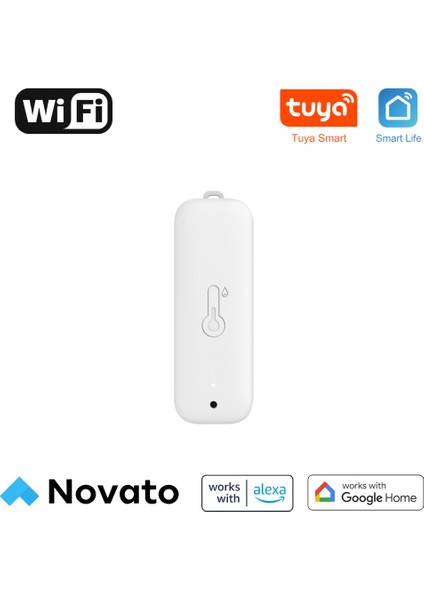 Wifi Pilli Sıcaklık ve Nem Sensörü ( Tuya - Smart Life Uyumlu )
