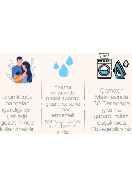 3’lü Set Bebek Emzik Askısı - Emzik Zinciri - Yenidoğan Kumaş Askı %100 Pamuk Yıkanabilir fırsatları