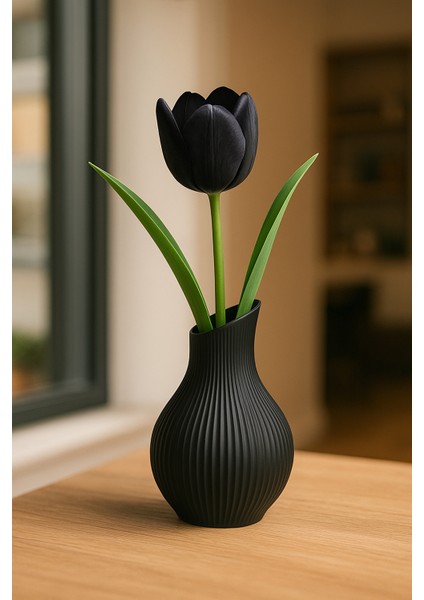 Renkli Dekoratif Vazo – 20 cm (Çiçekli Masa ve Ev Süsü)