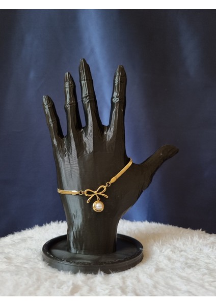 Kurdela Detaylı Çelik Bileklik