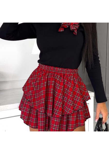 Mdb Kadın Dijital Baskılı Dalgıç Kumaş Fıyonk Aksesuarlı Takım